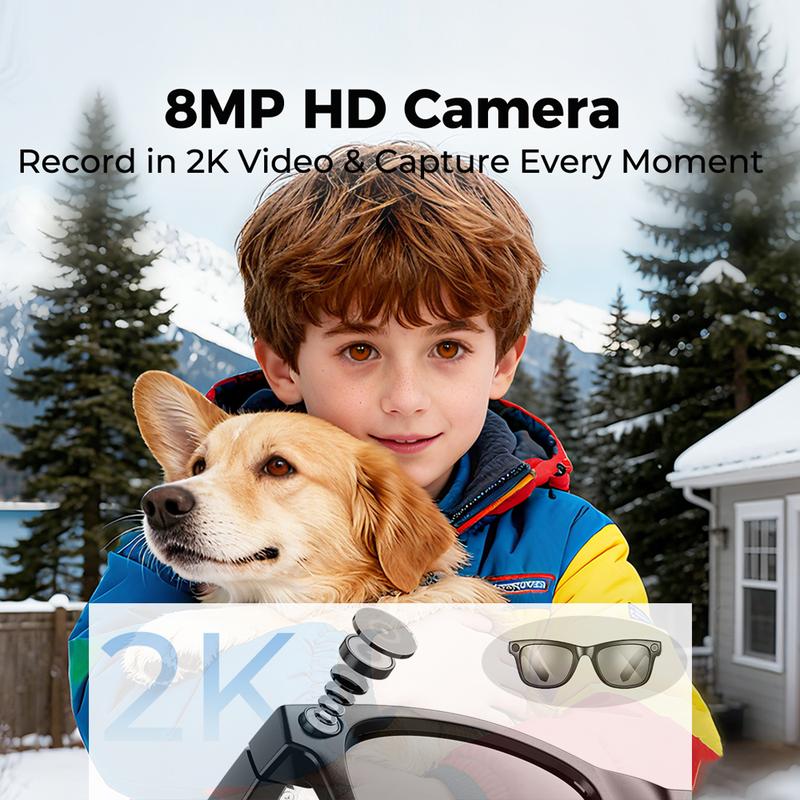 AI Smart Glasses with Camera & Audio