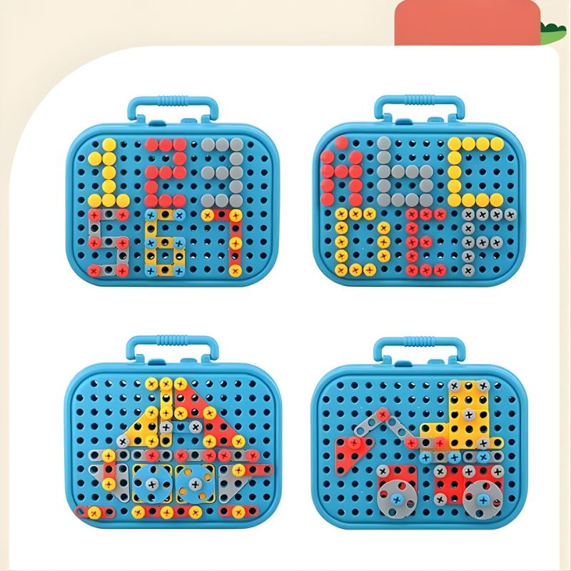 3D Dinosaur Drill Puzzle Tool Box for Kids