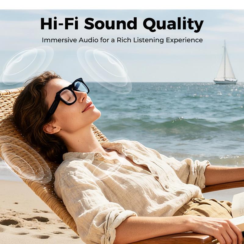 AI Smart Glasses with Camera & Audio