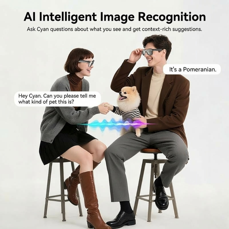 AI Smart Glasses with Camera & Audio