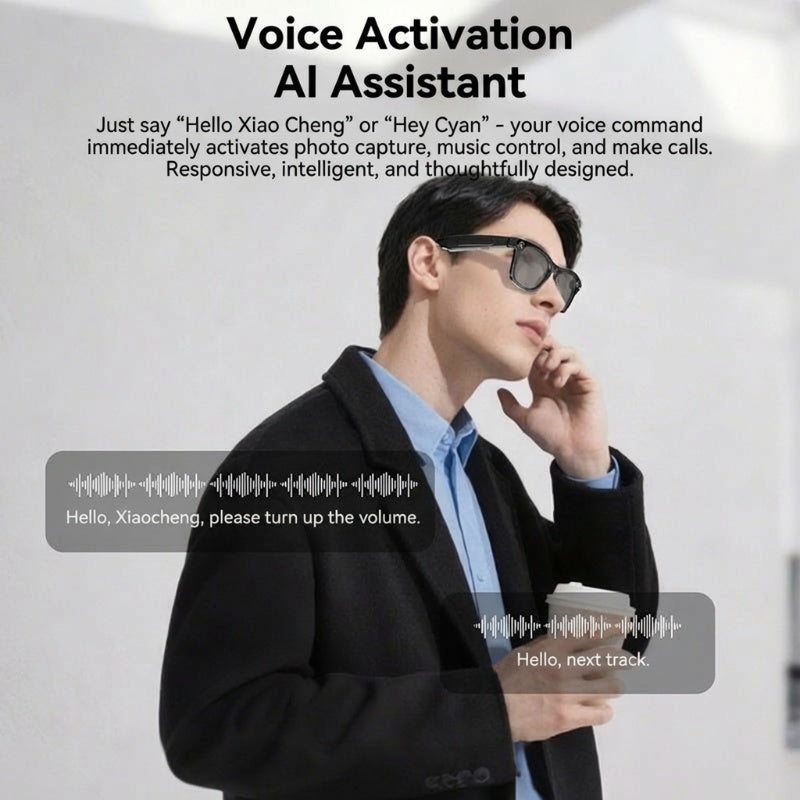 AI Smart Glasses with Camera & Audio