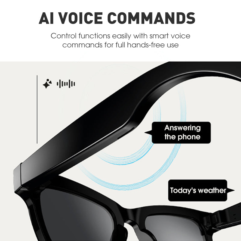 AI Smart Glasses with Camera & Audio
