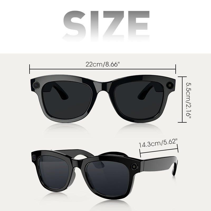 AI Smart Glasses with Camera & Audio