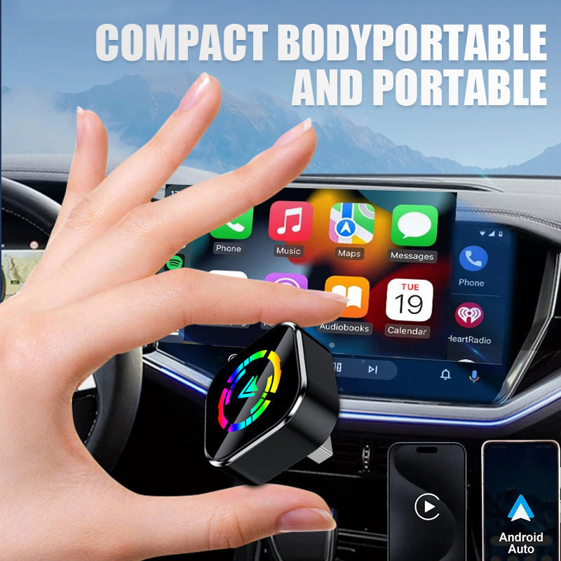 2-in-1 Wireless Adapter for Apple CarPlay & Android Auto – Plug & Play, Fast & Stable